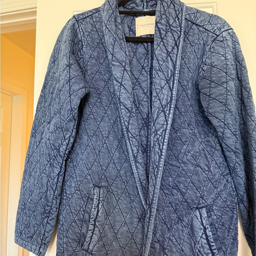 Women's Quilted Denim Blue Jacket
